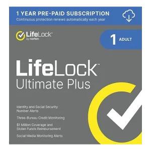 LifeLock Ultimate Plus By Norton - 1-Year / 1-Adult - USA