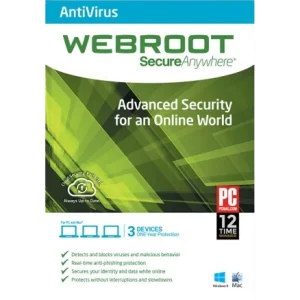 Webroot SecureAnywhere Antivirus - 1-Year / 3-Device